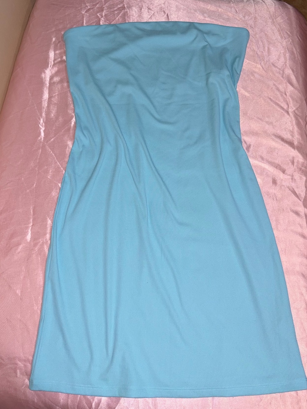 No Boundaries Strapless Light Blue Tube Dress